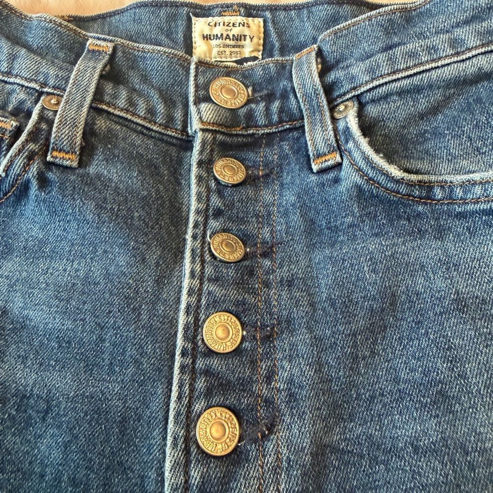 Citizens of Humanity Olivia High-Rise Slim Ankle Buttons Fly Jeans size 24" - Picture 2 of 9